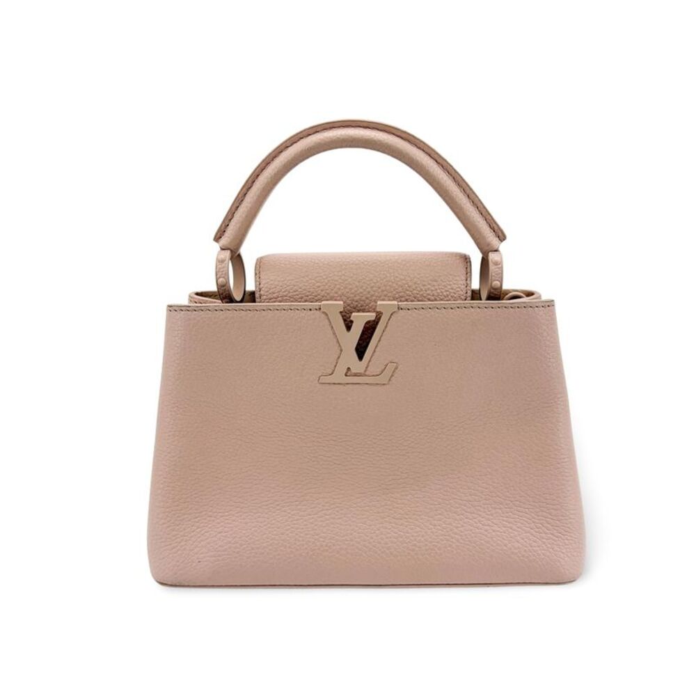 Louis Vuitton Flower Chain Capucines Leather Beige Leather Handbag